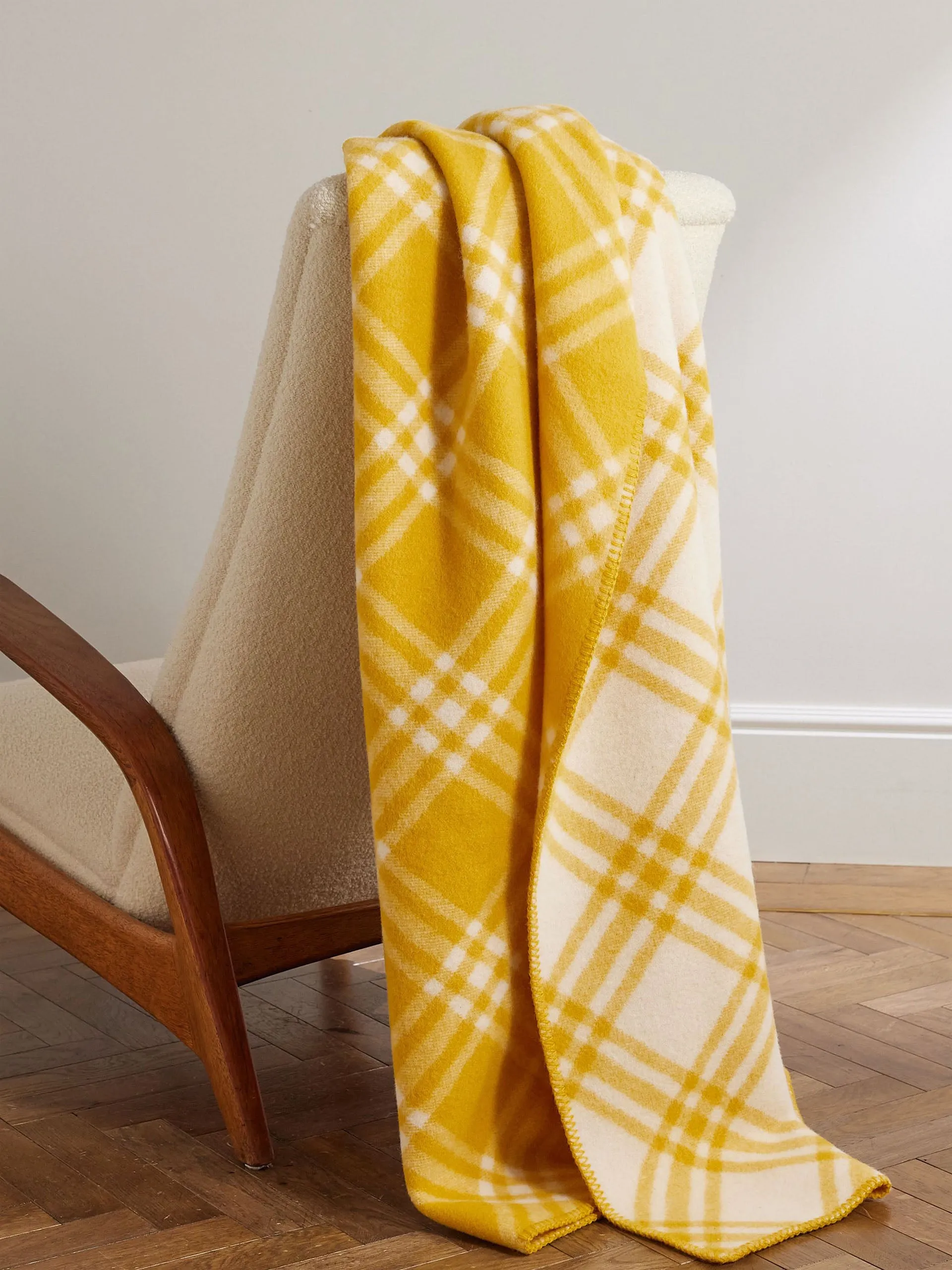 Checked wool blanket