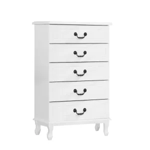 Chest of Drawer Tallboy Dresser Table Storage Cabinet Bedroom Hampton Style