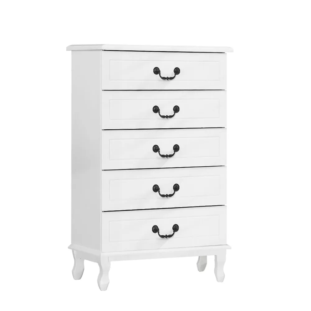 Chest of Drawer Tallboy Dresser Table Storage Cabinet Bedroom Hampton Style