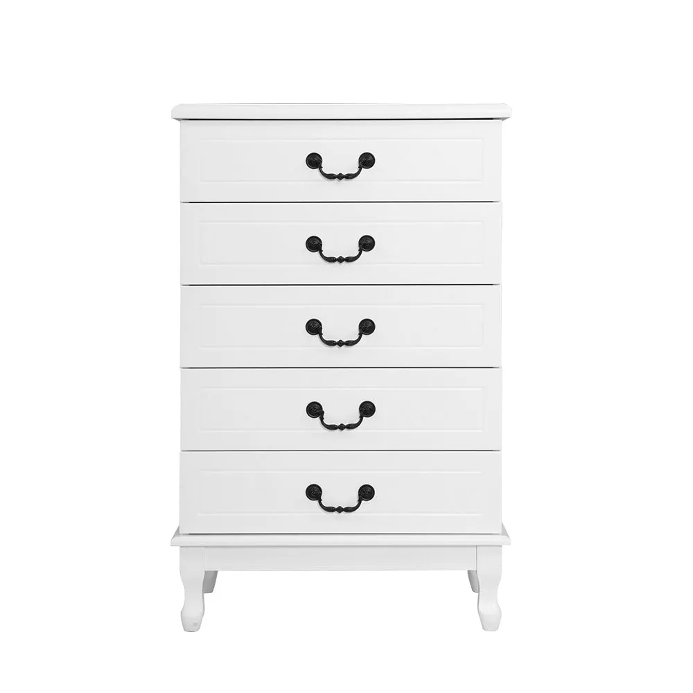 Chest of Drawer Tallboy Dresser Table Storage Cabinet Bedroom Hampton Style