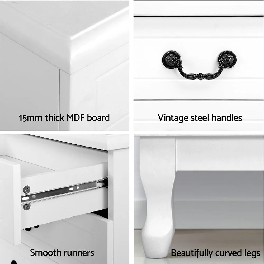 Chest of Drawer Tallboy Dresser Table Storage Cabinet Bedroom Hampton Style