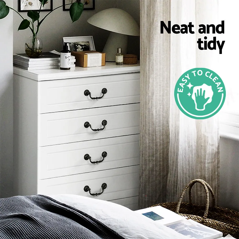 Chest of Drawer Tallboy Dresser Table Storage Cabinet Bedroom Hampton Style