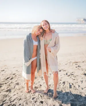 CHEVRON COTTON TURKISH BATHROBE