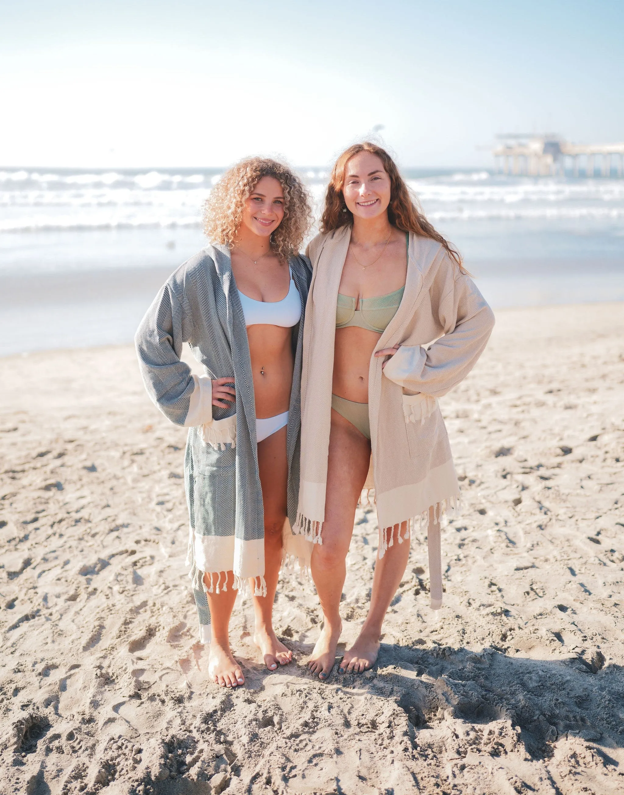 CHEVRON COTTON TURKISH BATHROBE