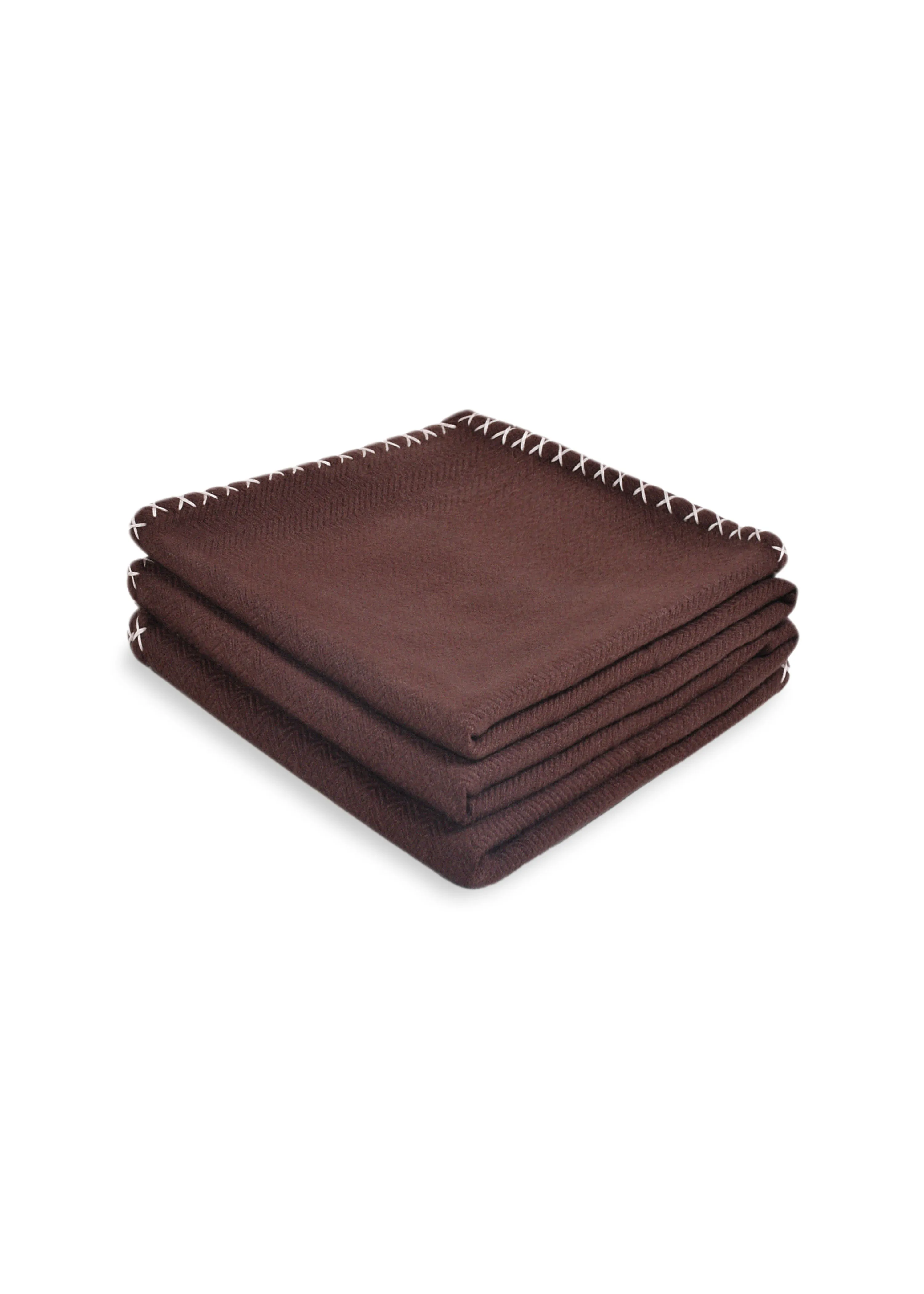 Classic Herringbone Blanket in Cashmere