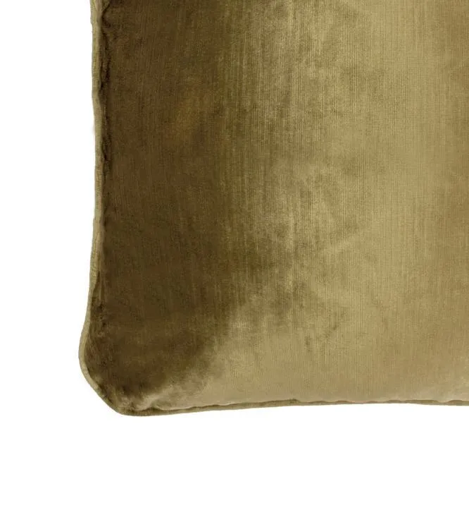 Coco Piped Velvet Lumbar Cushions - Vintage Gold