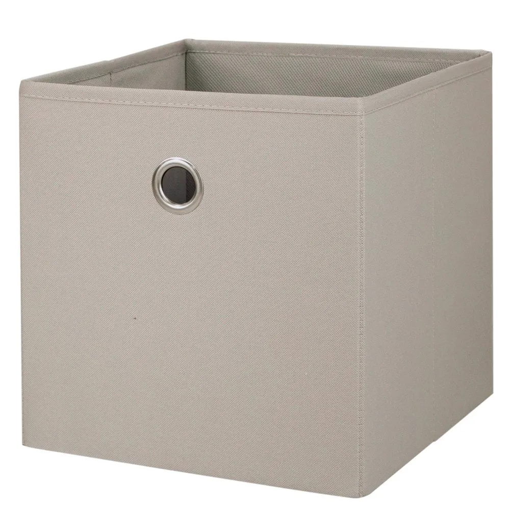 Collapsible Fabric Cube Storage Bins (10.5" x 10.5"), 4 pack, Grey Flannel