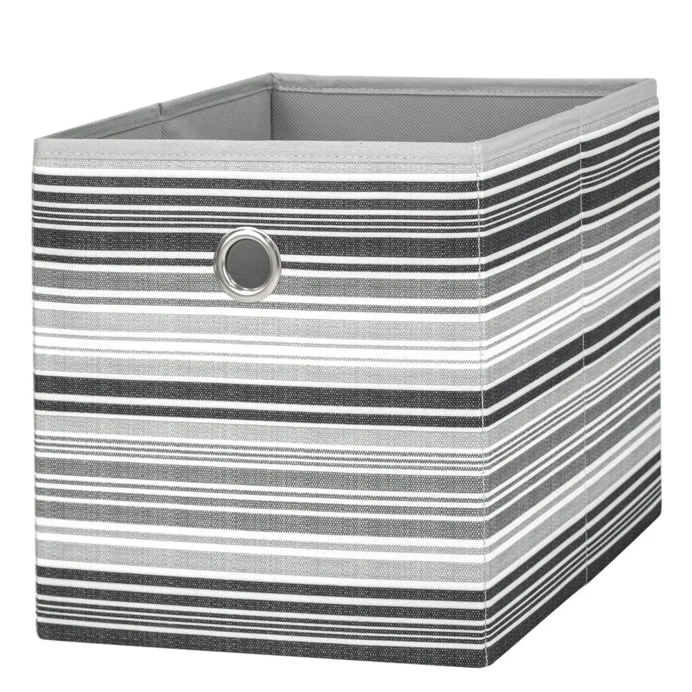 Collapsible Fabric Cube Storage Bins (10.5" x 10.5"), 4 pack, Grey Flannel