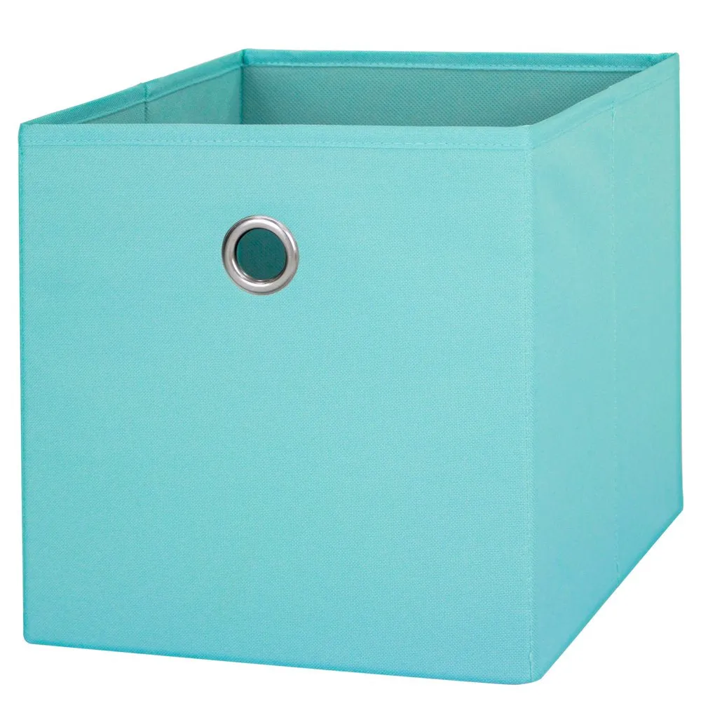 Collapsible Fabric Cube Storage Bins (10.5" x 10.5"), 4 pack, Grey Flannel