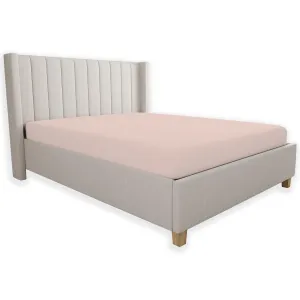 Color Sense 1 Fitted Sheet Only, 100% Natural Cotton, Crisp Percale Weave, Cool & Breathable Comfort with Moisture Wicking, Fits Mattress Upto 17" Deep Pocket, Fully Elasticized Fit, King Size, Blush