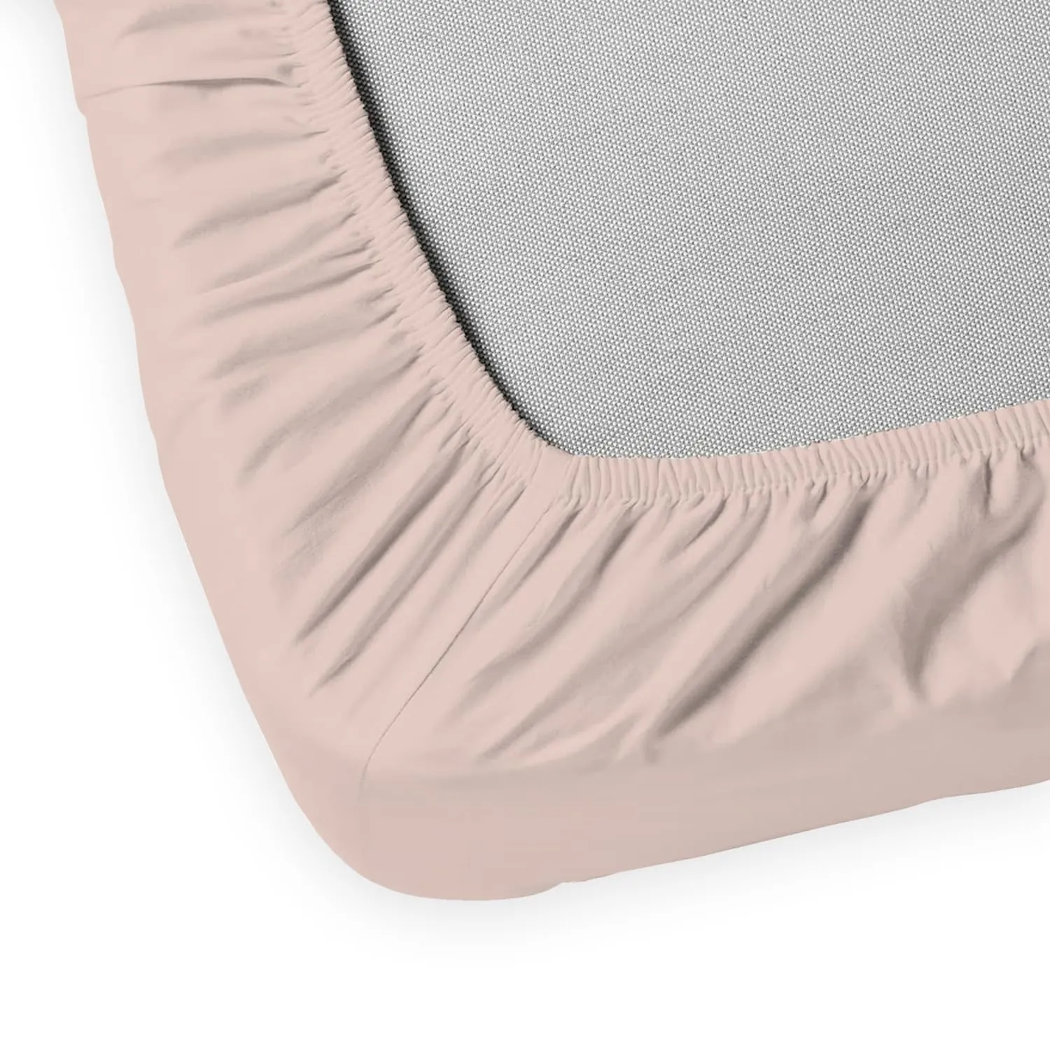 Color Sense 1 Fitted Sheet Only, 100% Natural Cotton, Crisp Percale Weave, Cool & Breathable Comfort with Moisture Wicking, Fits Mattress Upto 17" Deep Pocket, Fully Elasticized Fit, King Size, Blush