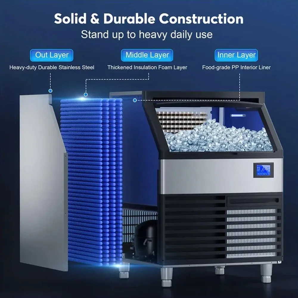 Commercial Air Cooled Ice Machine With Bin, 26‘’, 110 V, 320 lb.