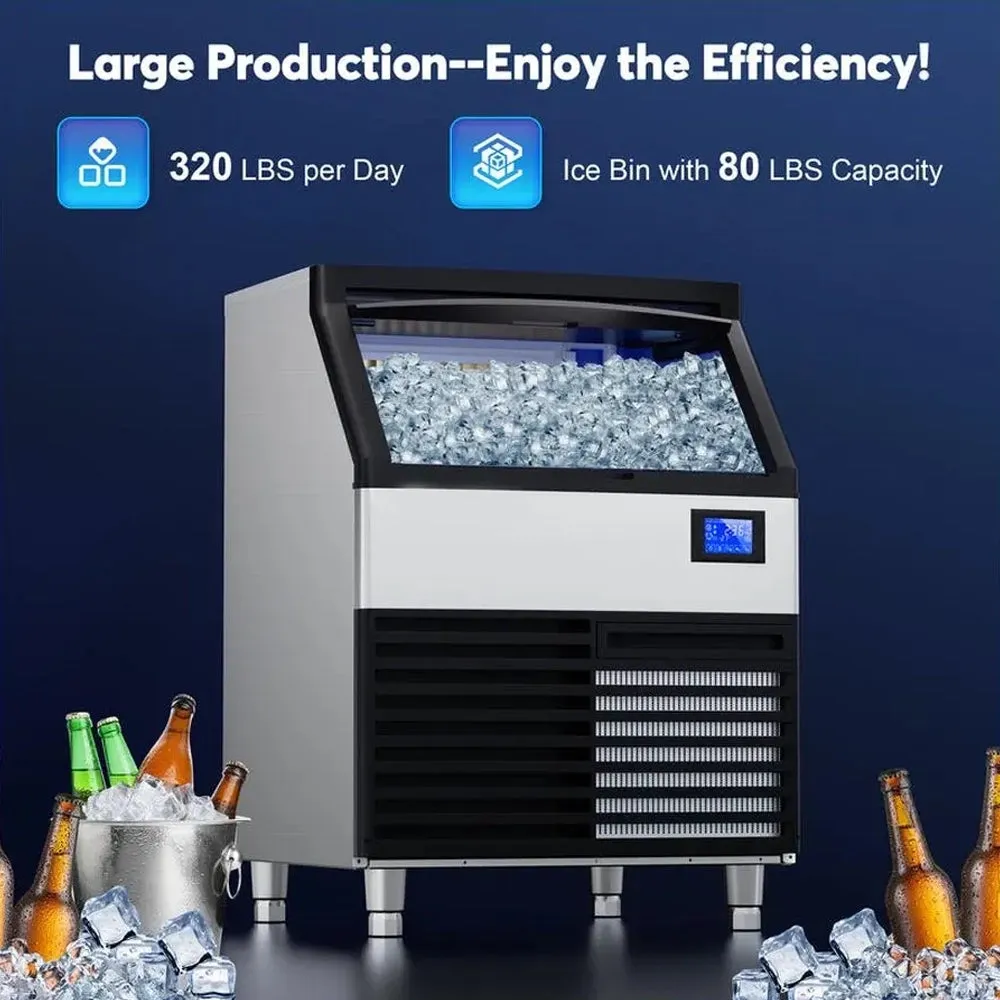 Commercial Air Cooled Ice Machine With Bin, 26‘’, 110 V, 320 lb.