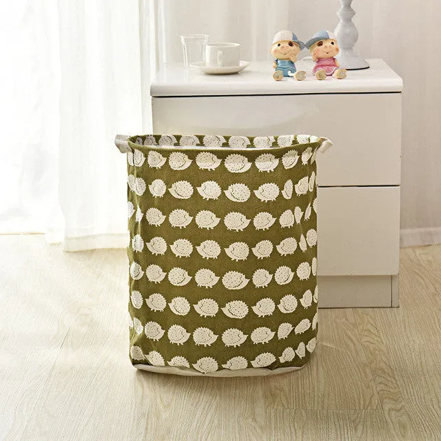 Cotton Drawstring Laundry Box Foldable Clothing Toys Holder Container Home Storage Organizer Accessories Supplies Gear Product