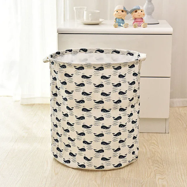 Cotton Drawstring Laundry Box Foldable Clothing Toys Holder Container Home Storage Organizer Accessories Supplies Gear Product