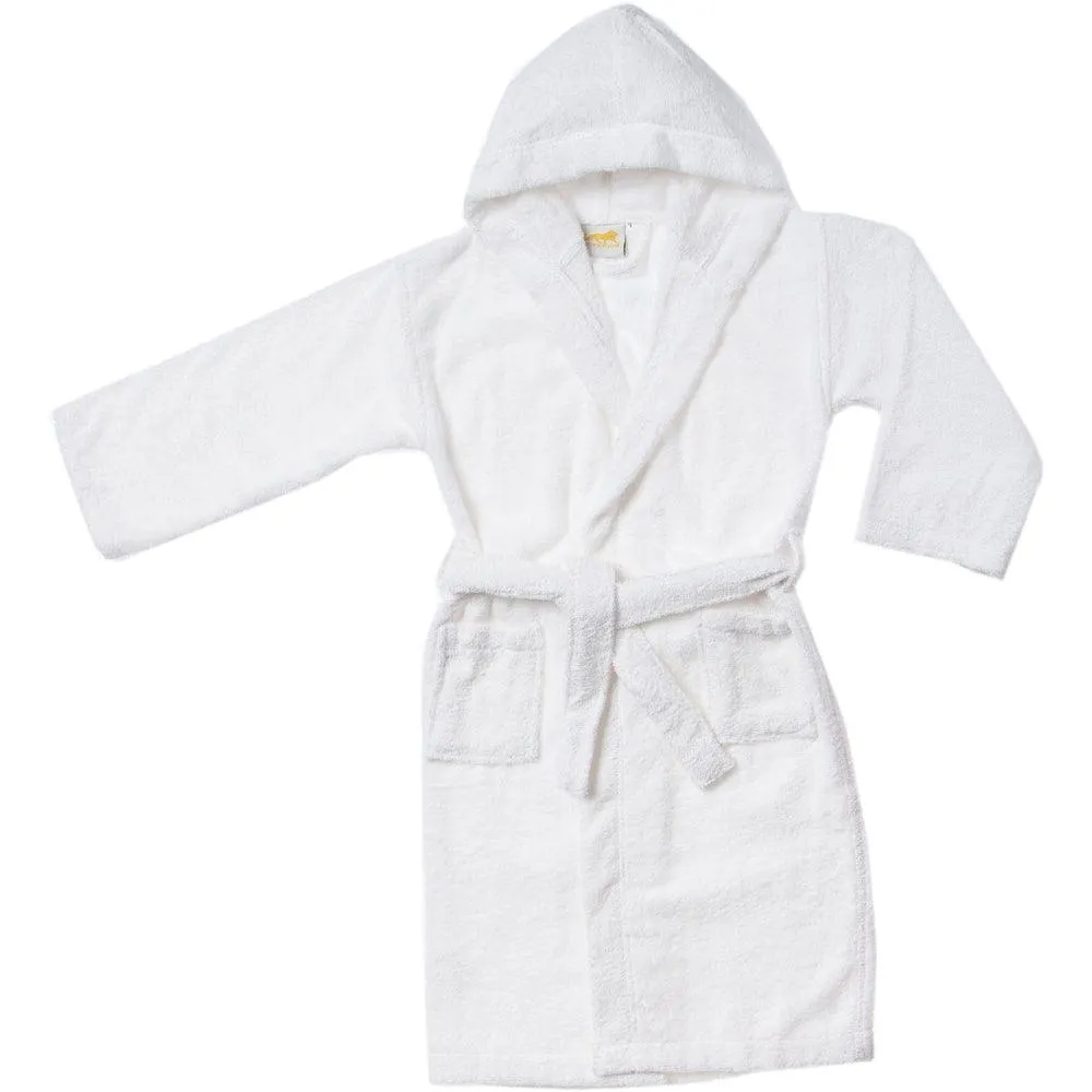 Cotton Terry Bath Robe Boys Girls Kids Unisex Hooded Bathrobe