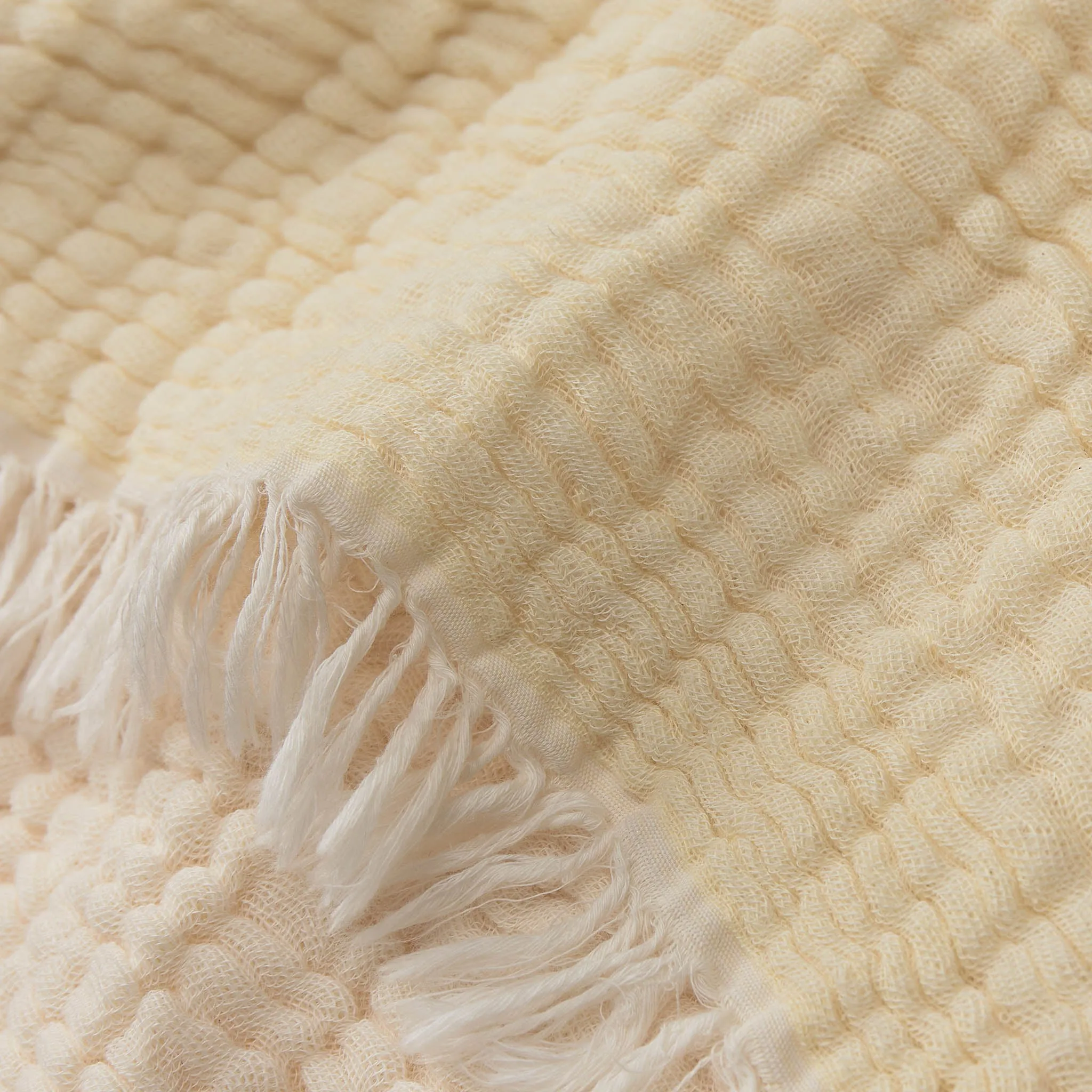 Couco Cotton Blanket [Butter & Natural white]