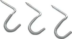 Crawford HS16 Storage Hook, 20 lb, Hammer-In, Steel, Gray, Zinc :PK  3: QUANTITY: 1