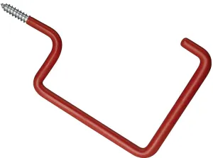 Crawford SS17-25 Storage Hook, 50 lb, Screw, Steel, Red :EA: QUANTITY: 1