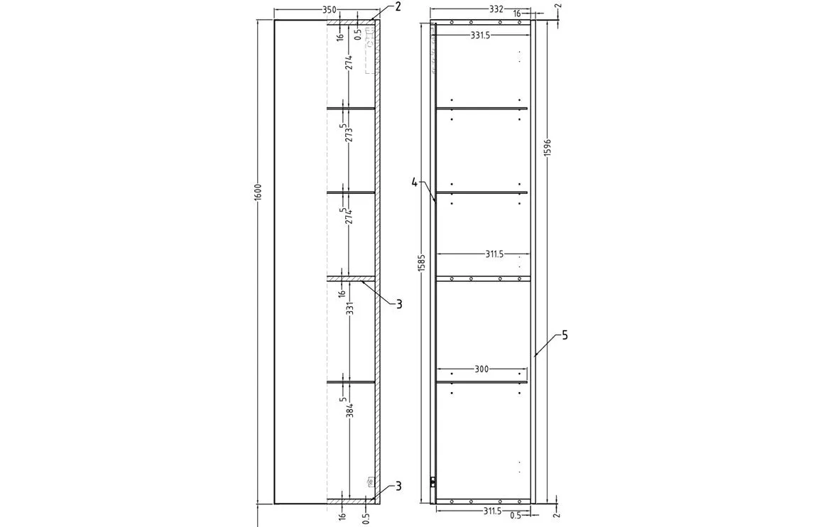 Darcy Matt Deep Blue Wall Hung Storage Unit