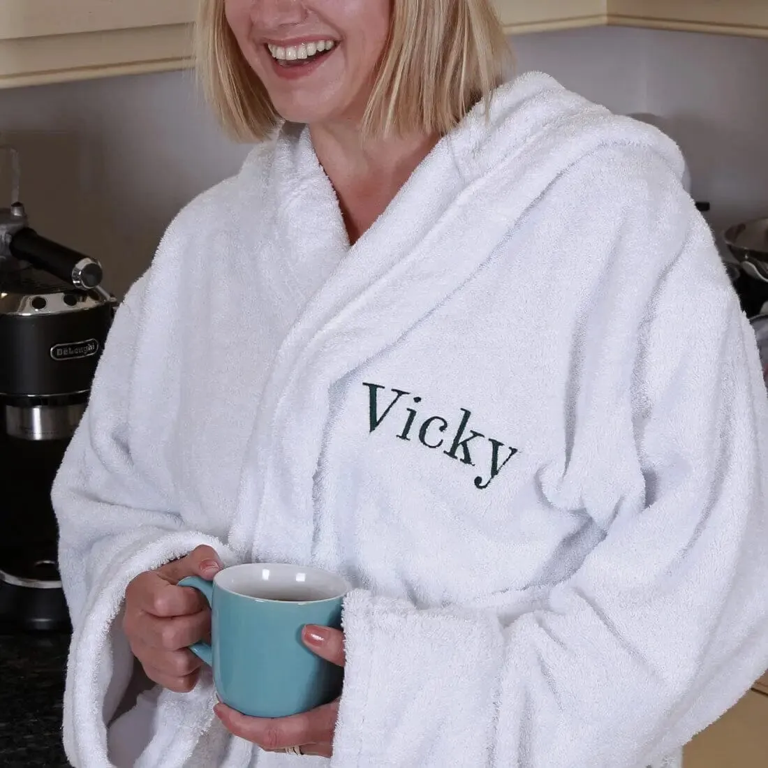 Egyptian Cotton Hooded Bathrobe