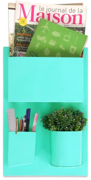 Elan Metal Wall Organiser (Aqua)