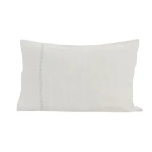 Emilie Linen Ecru Pillowcases in Pair