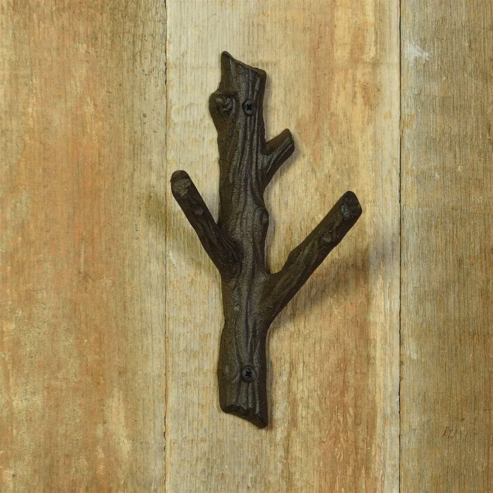 Faux Bois Cast Iron Wall Hook - Branch