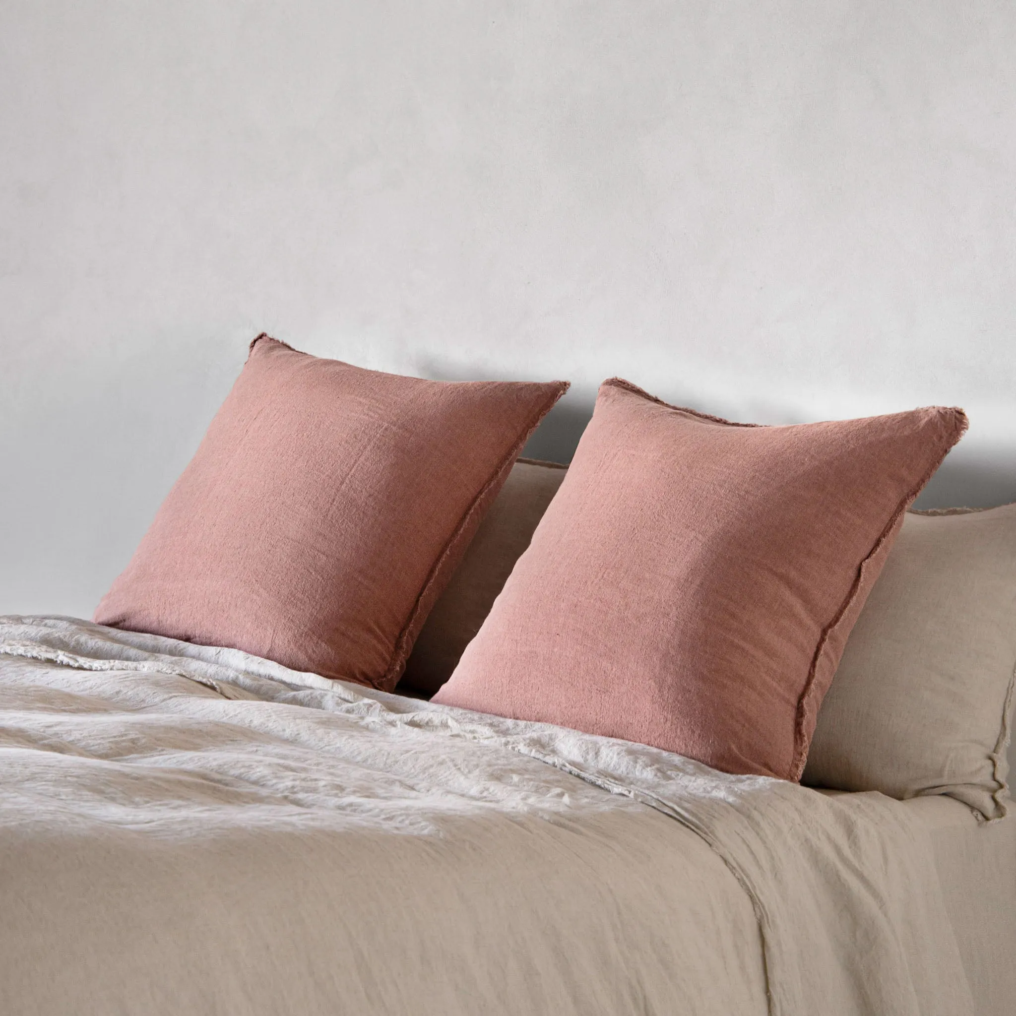 Flocca European Linen Pillowcase - Rosa