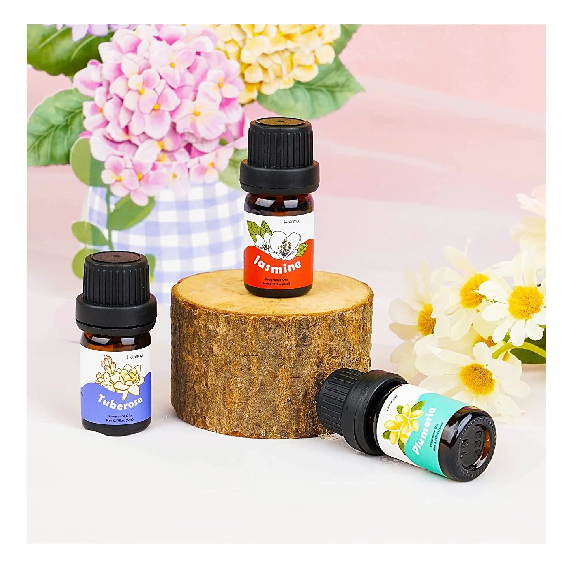 Floral Essential Oils | Holamay Premium Fragrance Oil For Candle Making | 5ml x 10