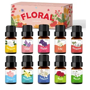 Floral Essential Oils | Holamay Premium Fragrance Oil For Candle Making | 5ml x 10