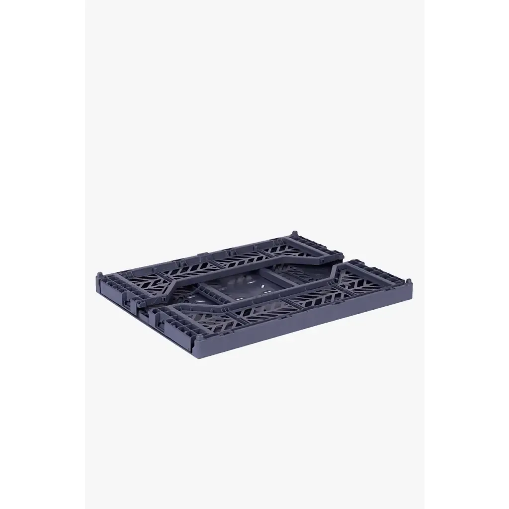 Foldable Storage Bins, Plastic Crate for Storage, Collapsible Crate, Utility Stackable Box Medium Cobalt Blue