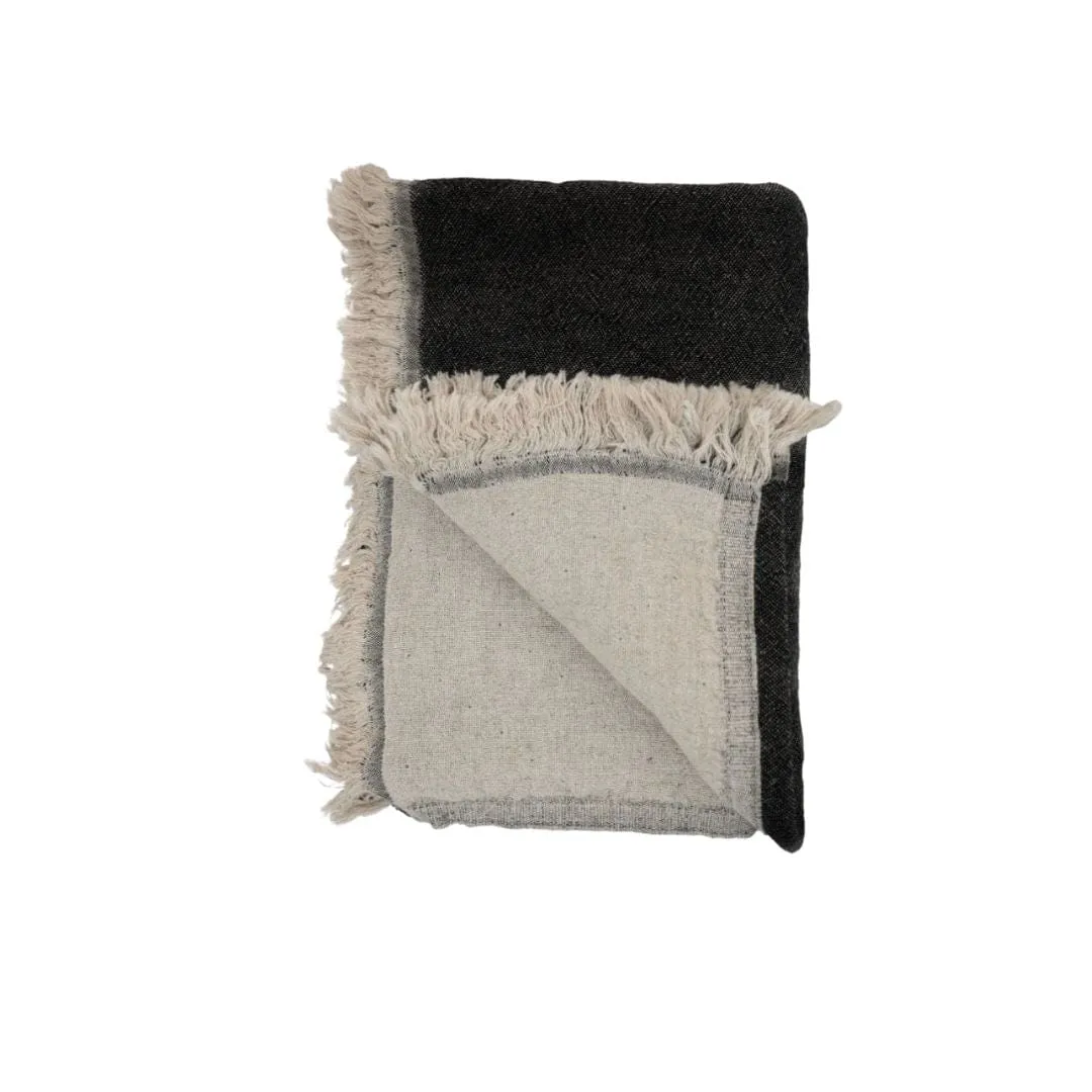 Fouta Throw | Double-Sided | Black 135x185cm