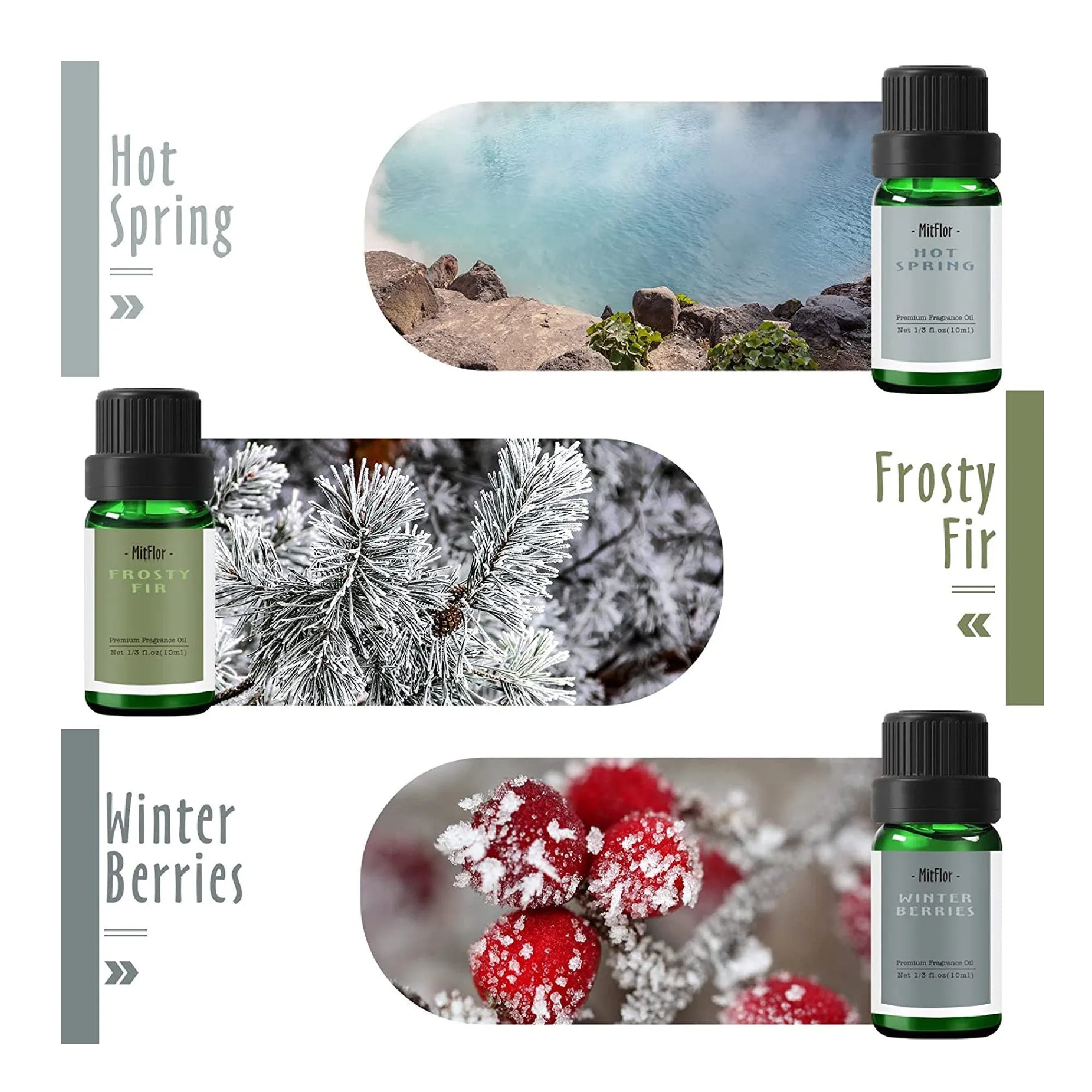 Fragrance Oil | MitFlor Winter Essential Oils For Diffuser | Scents To Make Soap And Candles