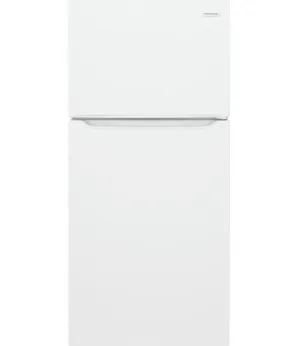 Frigidaire 18.3 CF Top Mount Refrigerator Glass Shelves ADA OPT-ICEMAKER - White