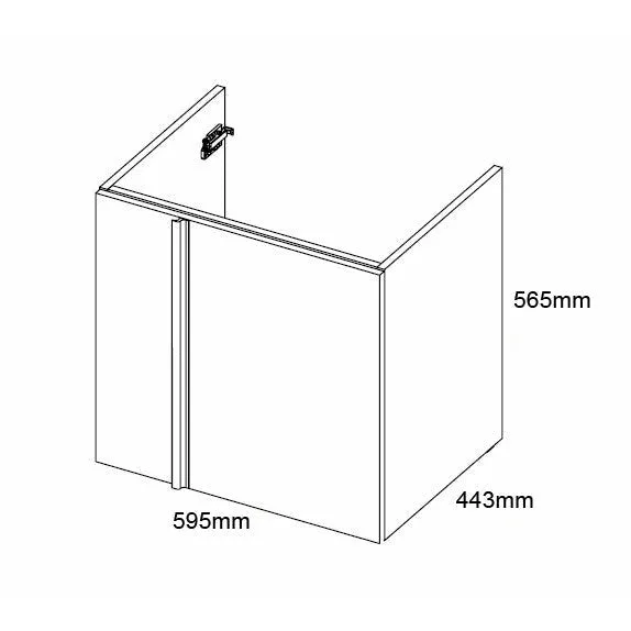 Frontline Gloss White Wall-Mounted Onix 2 Drawer, 2 Door Wall-Hung Vanity Unit with Chrome Handles (1200mm)
