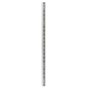 Galvanized Steel Shelf Standard, Double Track, 4-Ft.