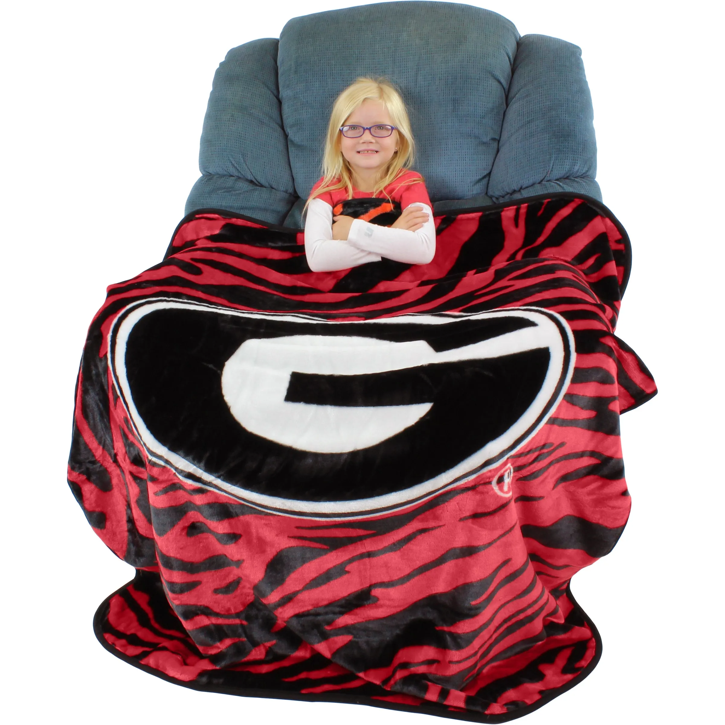 Georgia Bulldogs Raschel Throw Blanket
