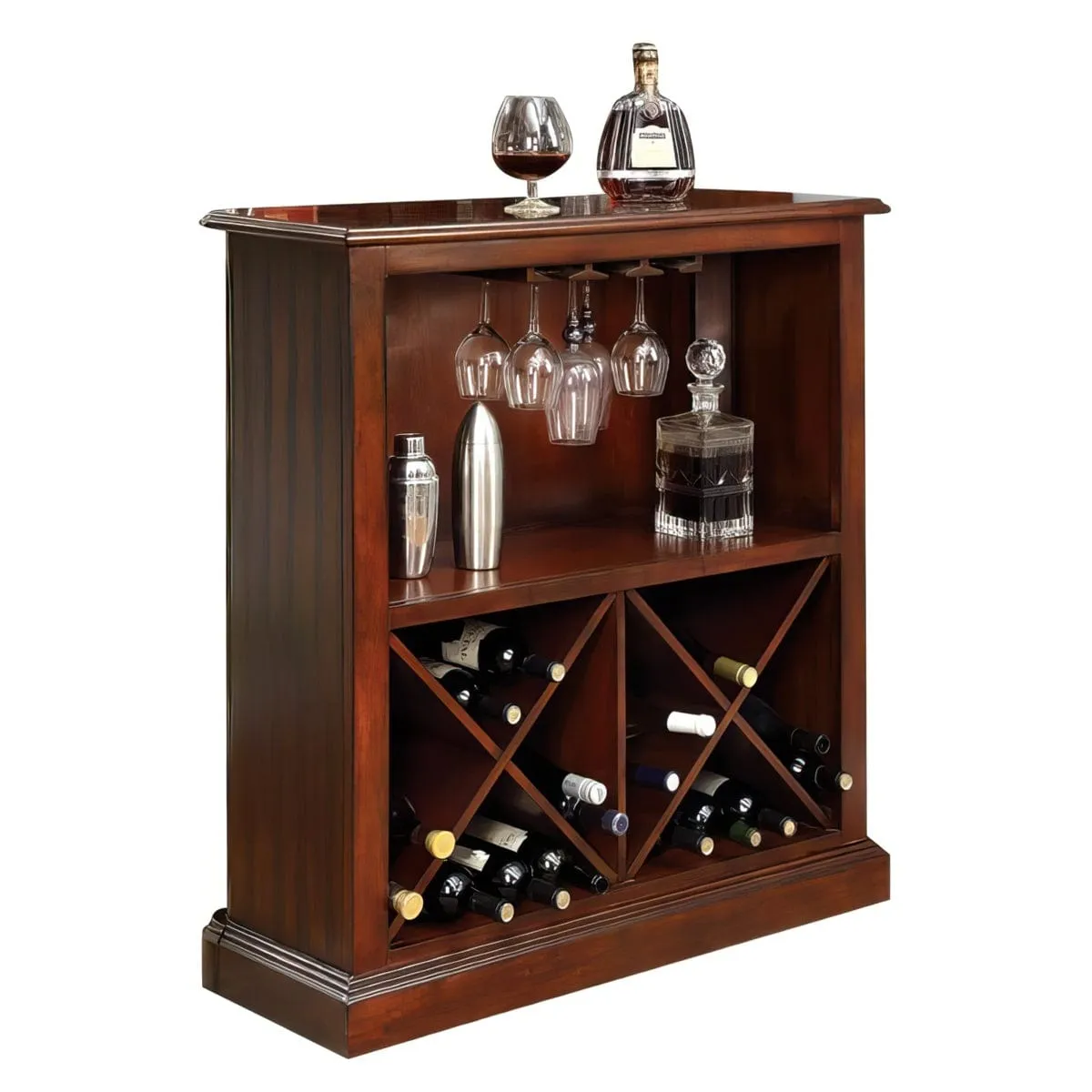 Georgia Traditional Wood Multi-Storage Wine Bar