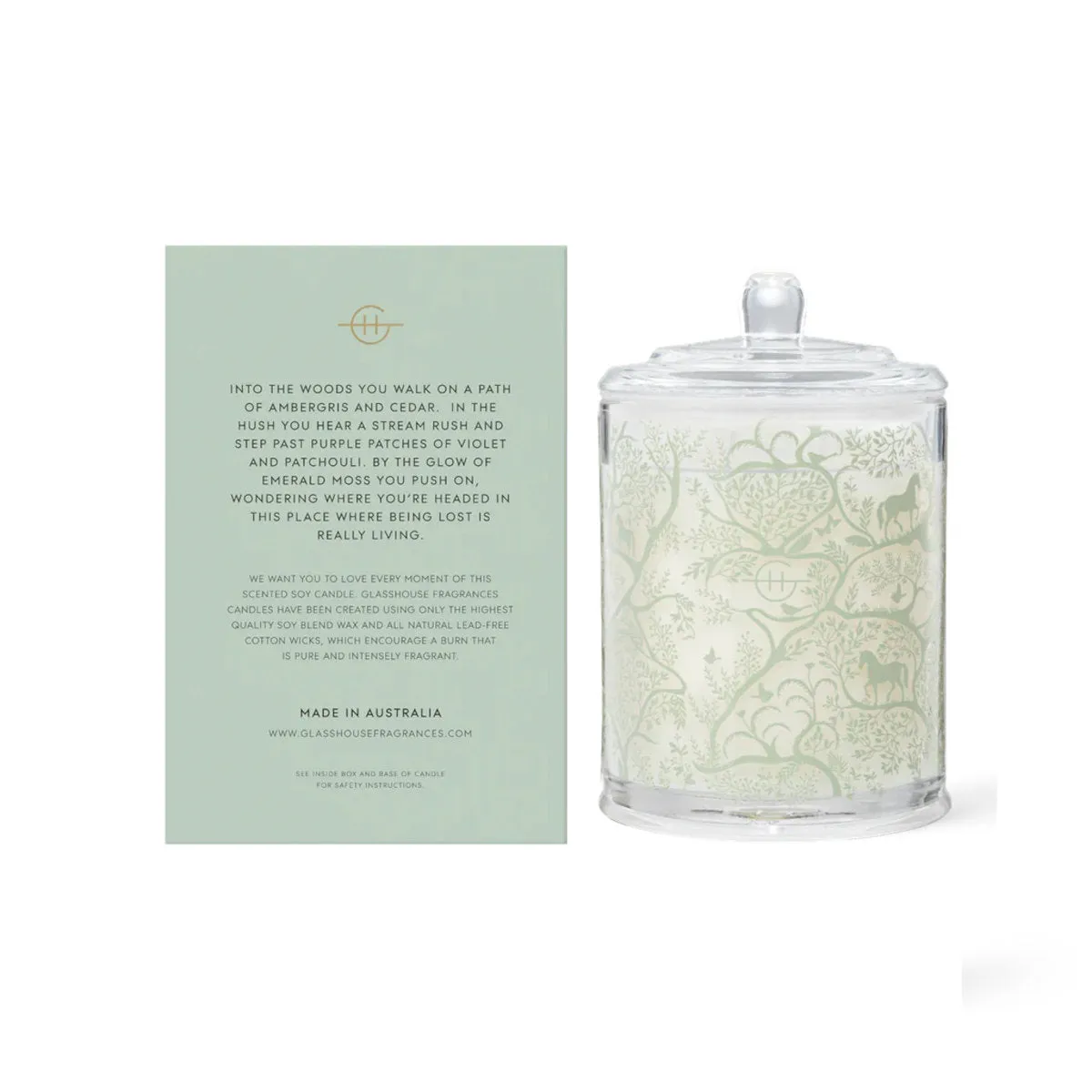 Glasshouse Fragrances Woodland Wander Candle  380g