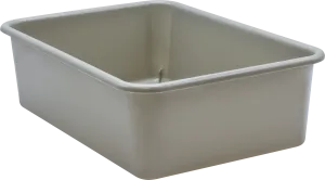 Gray Large Plastic Storage Bin