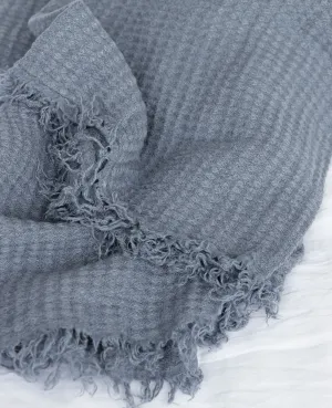 Hampton Linen Throw Fog Blue