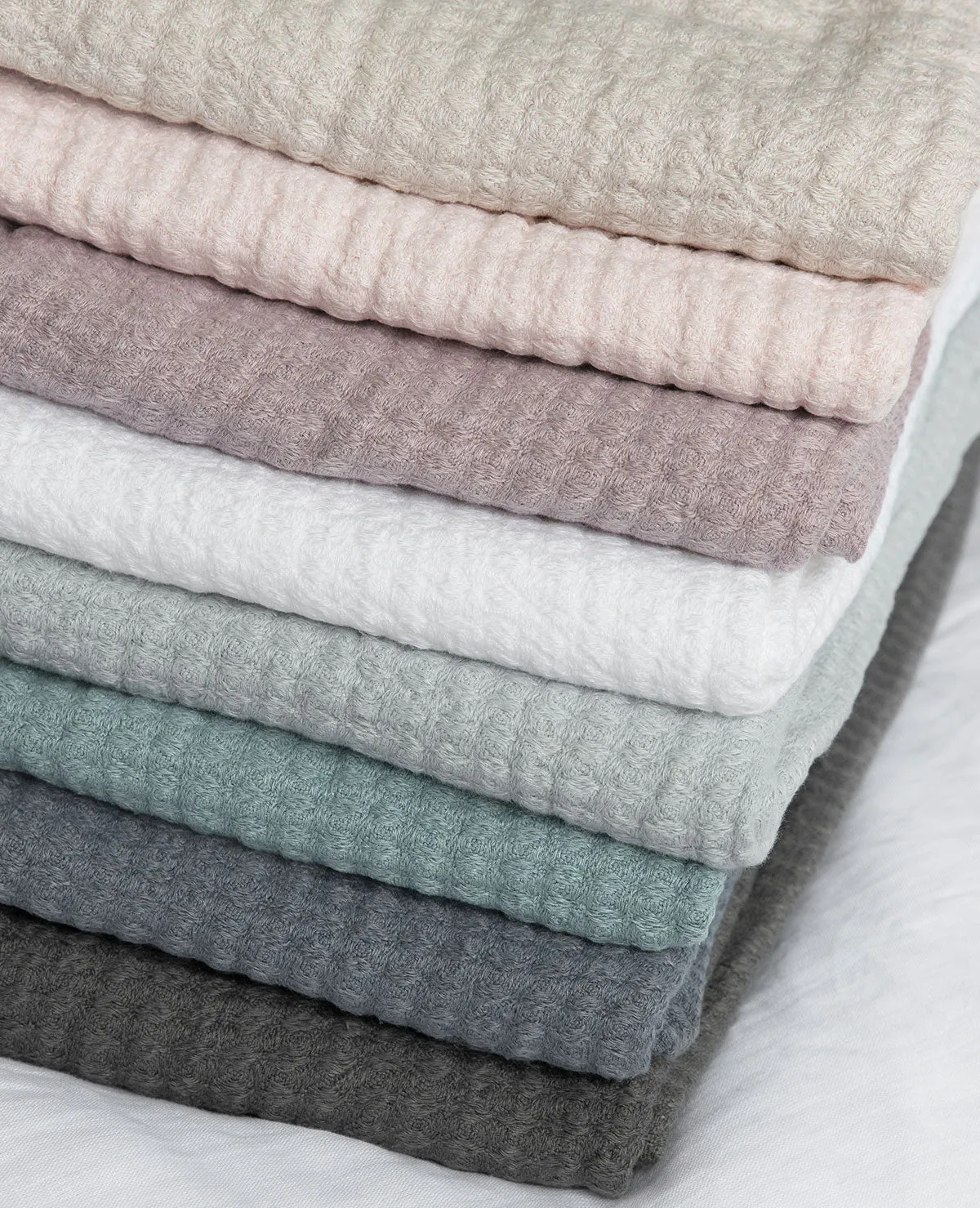 Hampton Linen Throw Fog Blue