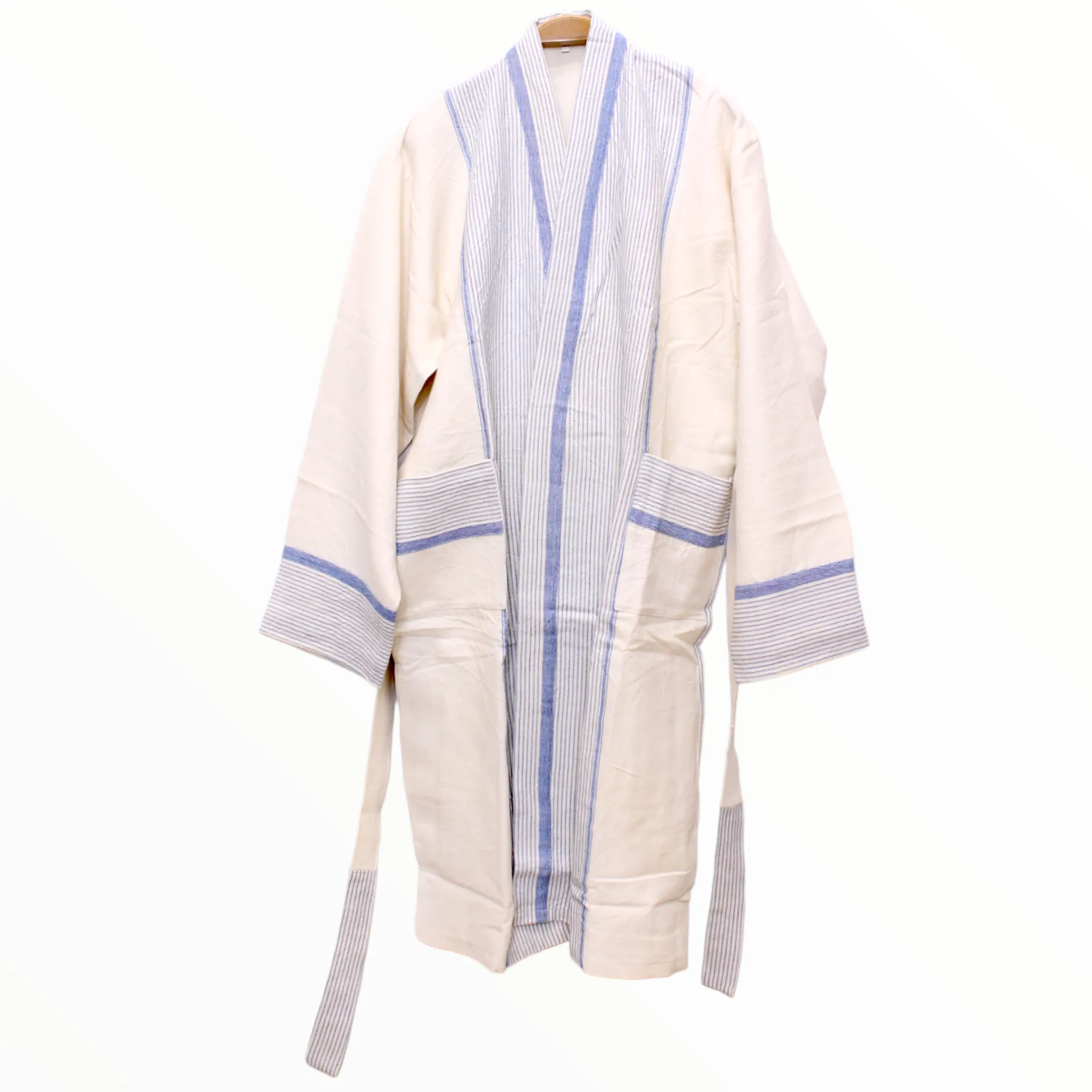 Hand Woven Linen Unisex Turkish Towel Pestemal Bathrobe
