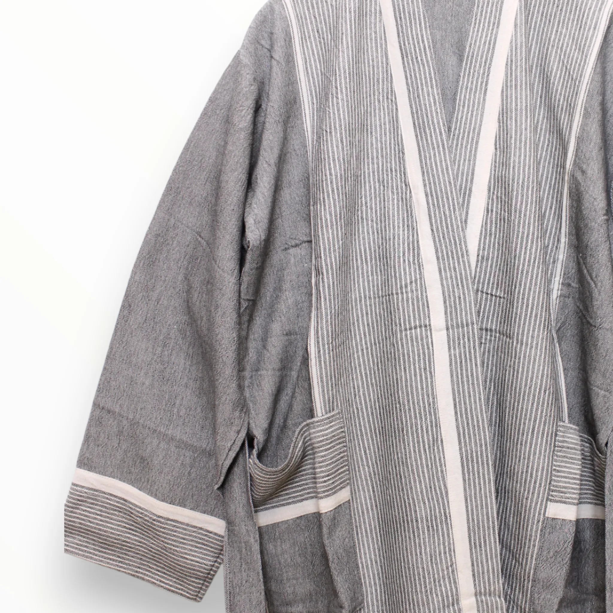 Hand Woven Linen Unisex Turkish Towel Pestemal Bathrobe