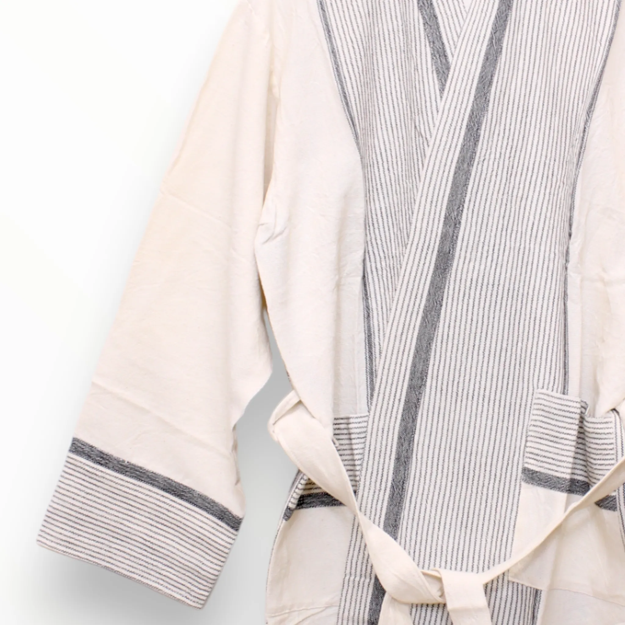 Hand Woven Linen Unisex Turkish Towel Pestemal Bathrobe