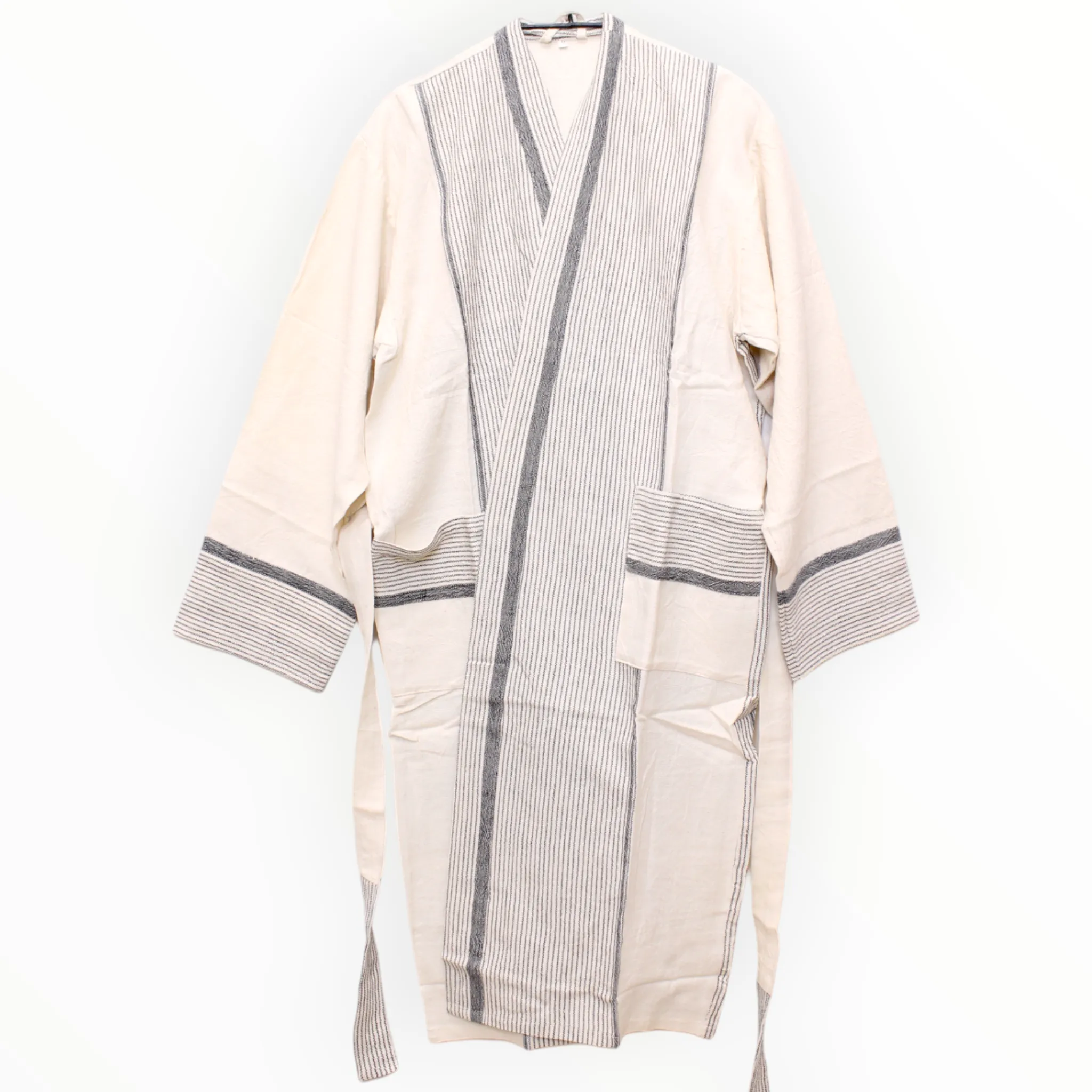 Hand Woven Linen Unisex Turkish Towel Pestemal Bathrobe