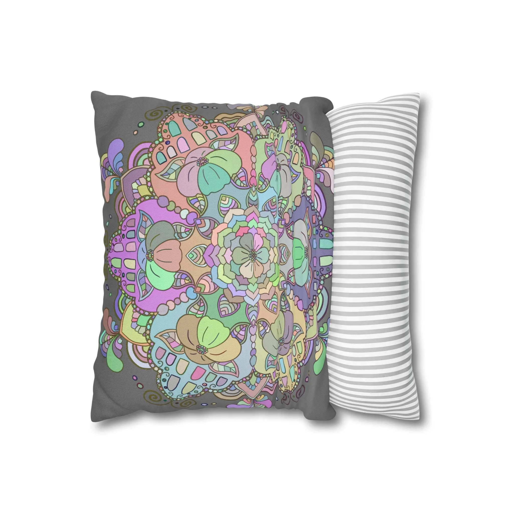 Handmade Mandala Art Pillowcase - Pastel Colors