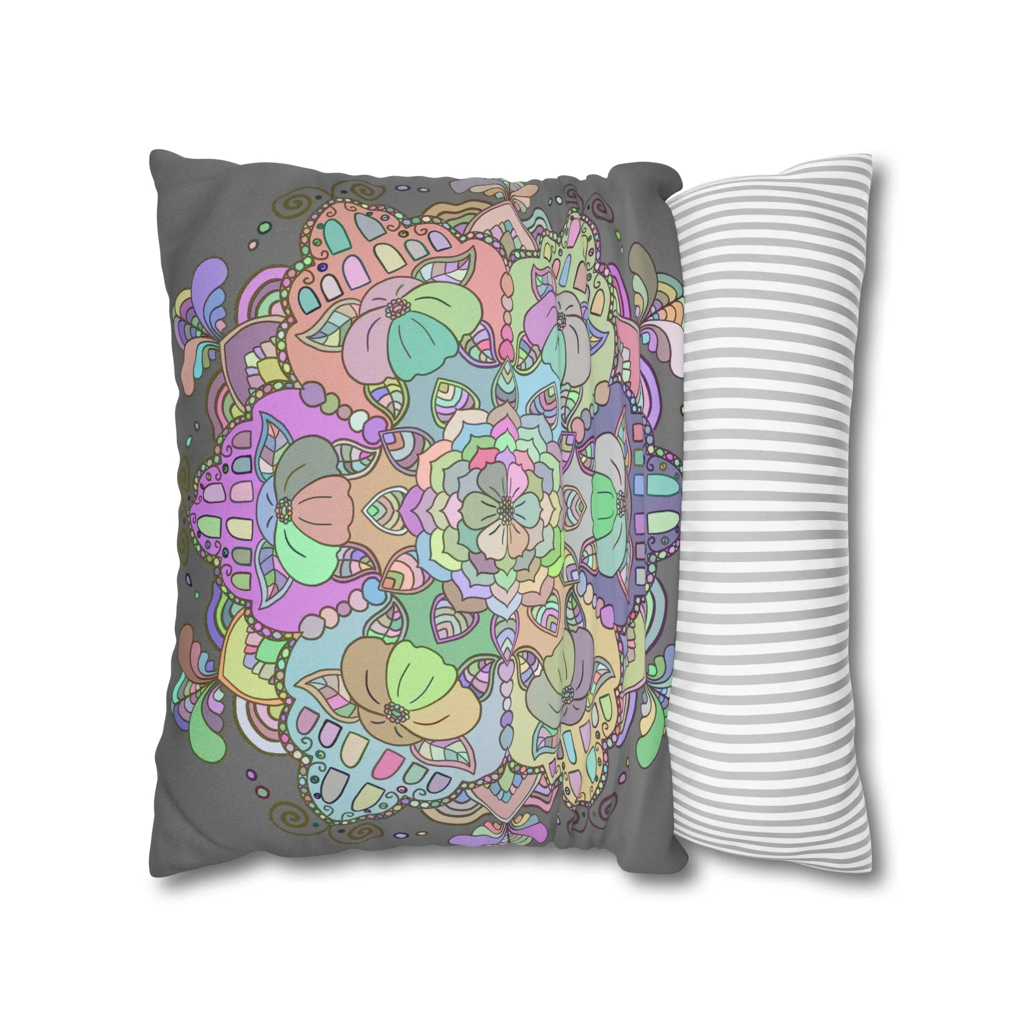 Handmade Mandala Art Pillowcase - Pastel Colors