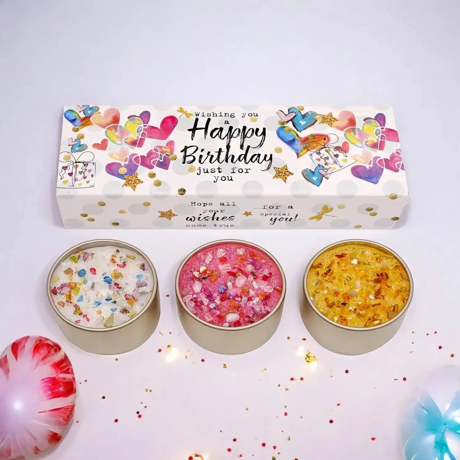Happy Birthday Candles Trio Set